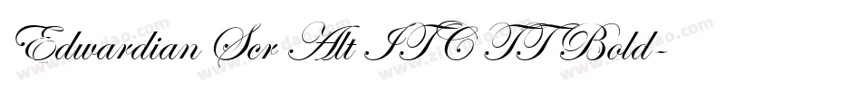 Edwardian Scr Alt ITC TT Bold字体转换